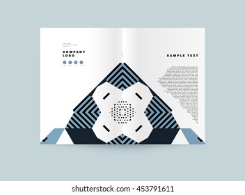 Annual report brochure template, Leaflet cover presentation, Flyer abstract flat background design, A4 layout vector.