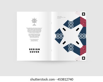 Annual report brochure template, Leaflet cover presentation, Flyer abstract flat background design, A4 layout vector.
