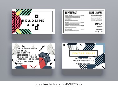 Annual report brochure template, Leaflet cover presentation, Flyer abstract flat background design, A4 layout vector.
