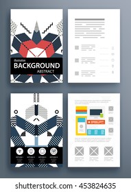 Annual report brochure template, Leaflet cover presentation, Flyer abstract flat background design, A4 layout vector.