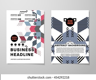 Annual report brochure template, Leaflet cover presentation, Flyer abstract flat background design, A4 layout vector.