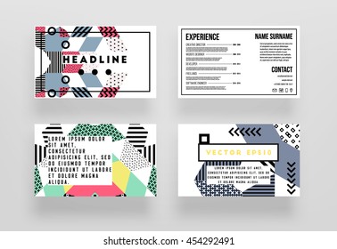 Annual report brochure template, Leaflet cover presentation, Flyer abstract flat background design, A4 layout vector.