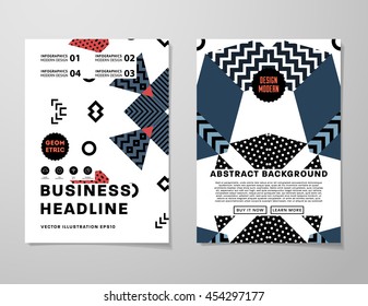 Annual report brochure template, Leaflet cover presentation, Flyer abstract flat background design, A4 layout vector.