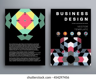 Plantilla de folleto del informe anual, Presentación de la portada del prospecto, Diseño de fondo plano abstracto del volante, vector de diseño A4.