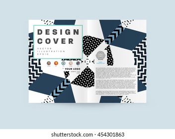 Plantilla de folleto del informe anual, Presentación de la portada del prospecto, Diseño de fondo plano abstracto del volante, vector de diseño A4.