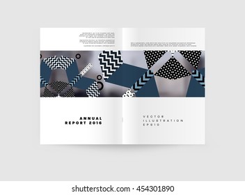 Annual report brochure template, Leaflet cover presentation, Flyer abstract flat background design, A4 layout vector.