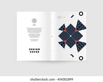 Annual report brochure template, Leaflet cover presentation, Flyer abstract flat background design, A4 layout vector.