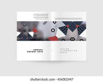 Plantilla de folleto del informe anual, Presentación de la portada del prospecto, Diseño de fondo plano abstracto del volante, vector de diseño A4.