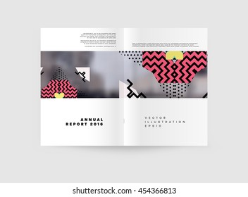Plantilla de folleto del informe anual, Presentación de la portada del prospecto, Diseño de fondo plano abstracto del volante, vector de diseño A4.