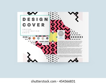 Plantilla de folleto del informe anual, Presentación de la portada del prospecto, Diseño de fondo plano abstracto del volante, vector de diseño A4.
