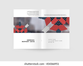 Annual report brochure template, Leaflet cover presentation, Flyer abstract flat background design, A4 layout vector.