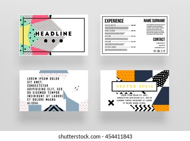 Annual report brochure template, Leaflet cover presentation, Flyer abstract flat background design, A4 layout vector.