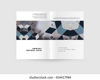 Annual report brochure template, Leaflet cover presentation, Flyer abstract flat background design, A4 layout vector.