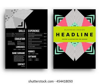 Plantilla de folleto del informe anual, Presentación de la portada del prospecto, Diseño de fondo plano abstracto del volante, vector de diseño A4.