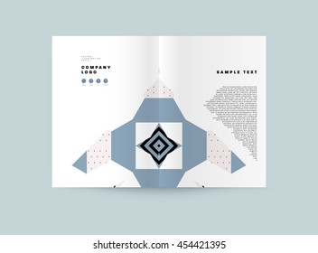 Annual report brochure template, Leaflet cover presentation, Flyer abstract flat background design, A4 layout vector.