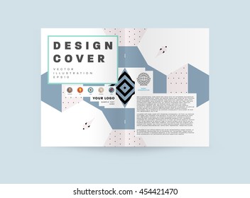 Annual report brochure template, Leaflet cover presentation, Flyer abstract flat background design, A4 layout vector.