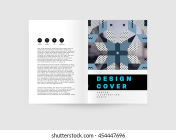Plantilla de folleto del informe anual, Presentación de la portada del prospecto, Diseño de fondo plano abstracto del volante, vector de diseño A4.