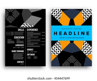 Plantilla de folleto del informe anual, Presentación de la portada del prospecto, Diseño de fondo plano abstracto del volante, vector de diseño A4.