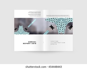 Annual report brochure template, Leaflet cover presentation, Flyer abstract flat background design, A4 layout vector.