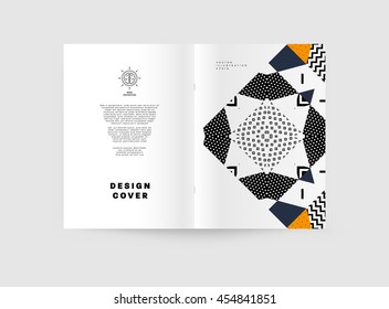 Annual report brochure template, Leaflet cover presentation, Flyer abstract flat background design, A4 layout vector.