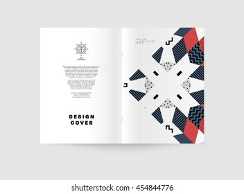 Annual report brochure template, Leaflet cover presentation, Flyer abstract flat background design, A4 layout vector.
