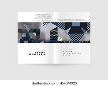 Annual report brochure template, Leaflet cover presentation, Flyer abstract flat background design, A4 layout vector.