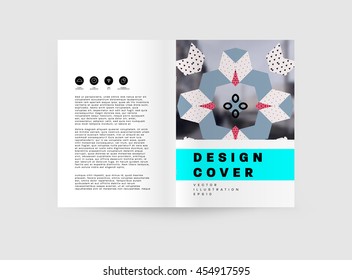Annual report brochure template, Leaflet cover presentation, Flyer abstract flat background design, A4 layout vector.