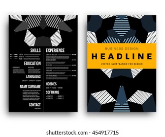 Annual report brochure template, Leaflet cover presentation, Flyer abstract flat background design, A4 layout vector.