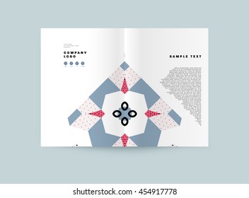 Annual report brochure template, Leaflet cover presentation, Flyer abstract flat background design, A4 layout vector.