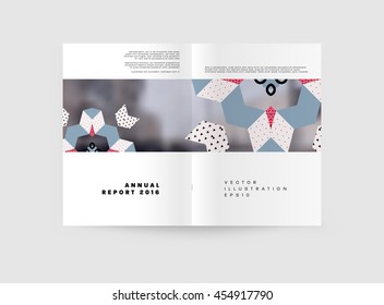 Annual report brochure template, Leaflet cover presentation, Flyer abstract flat background design, A4 layout vector.