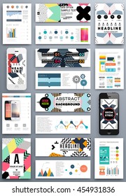 Plantilla de folleto del informe anual, Presentación de la portada del prospecto, Diseño de fondo plano abstracto del volante, vector de diseño A4.