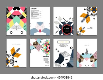 Plantilla de folleto del informe anual, Presentación de la portada del prospecto, Diseño de fondo plano abstracto del volante, vector de diseño A4.
