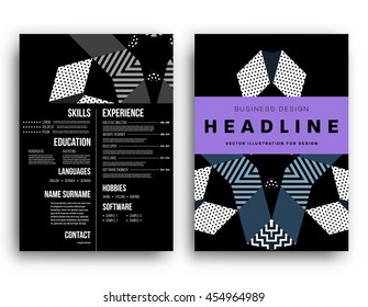 Annual report brochure template, Leaflet cover presentation, Flyer abstract flat background design, A4 layout vector.