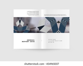 Annual report brochure template, Leaflet cover presentation, Flyer abstract flat background design, A4 layout vector.