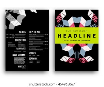 Plantilla de folleto del informe anual, Presentación de la portada del prospecto, Diseño de fondo plano abstracto del volante, vector de diseño A4.