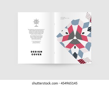 Annual report brochure template, Leaflet cover presentation, Flyer abstract flat background design, A4 layout vector.