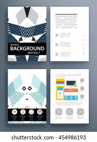 Annual report brochure template, Leaflet cover presentation, Flyer abstract flat background design, A4 layout vector.