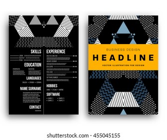 Plantilla de folleto del informe anual, Presentación de la portada del prospecto, Diseño de fondo plano abstracto del volante, vector de diseño A4.