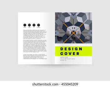 Annual report brochure template, Leaflet cover presentation, Flyer abstract flat background design, A4 layout vector.