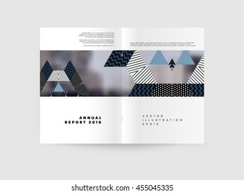 Annual report brochure template, Leaflet cover presentation, Flyer abstract flat background design, A4 layout vector.