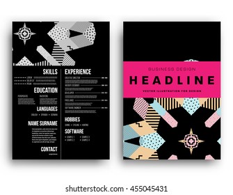 Plantilla de folleto del informe anual, Presentación de la portada del prospecto, Diseño de fondo plano abstracto del volante, vector de diseño A4.