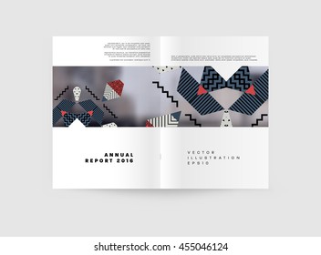 Annual report brochure template, Leaflet cover presentation, Flyer abstract flat background design, A4 layout vector.