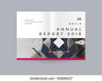 Plantilla de folleto del informe anual, Presentación de la portada del prospecto, Diseño de fondo plano abstracto del volante, vector de diseño A4.