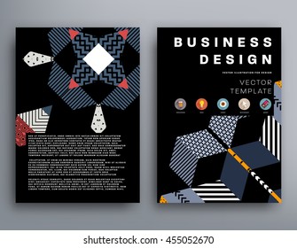 Plantilla de folleto del informe anual, Presentación de la portada del prospecto, Diseño de fondo plano abstracto del volante, vector de diseño A4.
