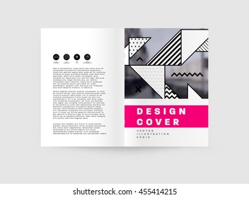 Modelo de brochura de relatório anual, apresentação de capa de folheto, Flyer design plano de fundo abstrato, A4 layout vetor.
