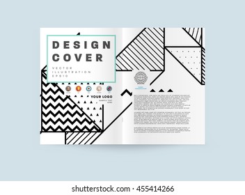 Plantilla de folleto del informe anual, Presentación de la portada del prospecto, Diseño de fondo plano abstracto del volante, vector de diseño A4.