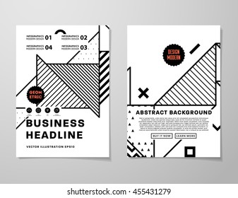 Annual report brochure template, Leaflet cover presentation, Flyer abstract flat background design, A4 layout vector.