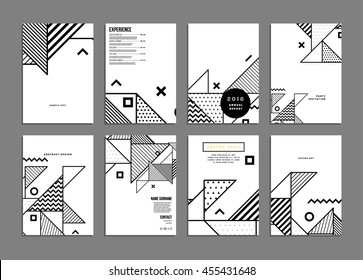 Annual report brochure template, Leaflet cover presentation, Flyer abstract flat background design, A4 layout vector.