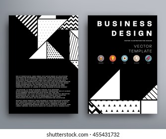 Plantilla de folleto del informe anual, Presentación de la portada del prospecto, Diseño de fondo plano abstracto del volante, vector de diseño A4.