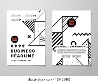 Annual report brochure template, Leaflet cover presentation, Flyer abstract flat background design, A4 layout vector.